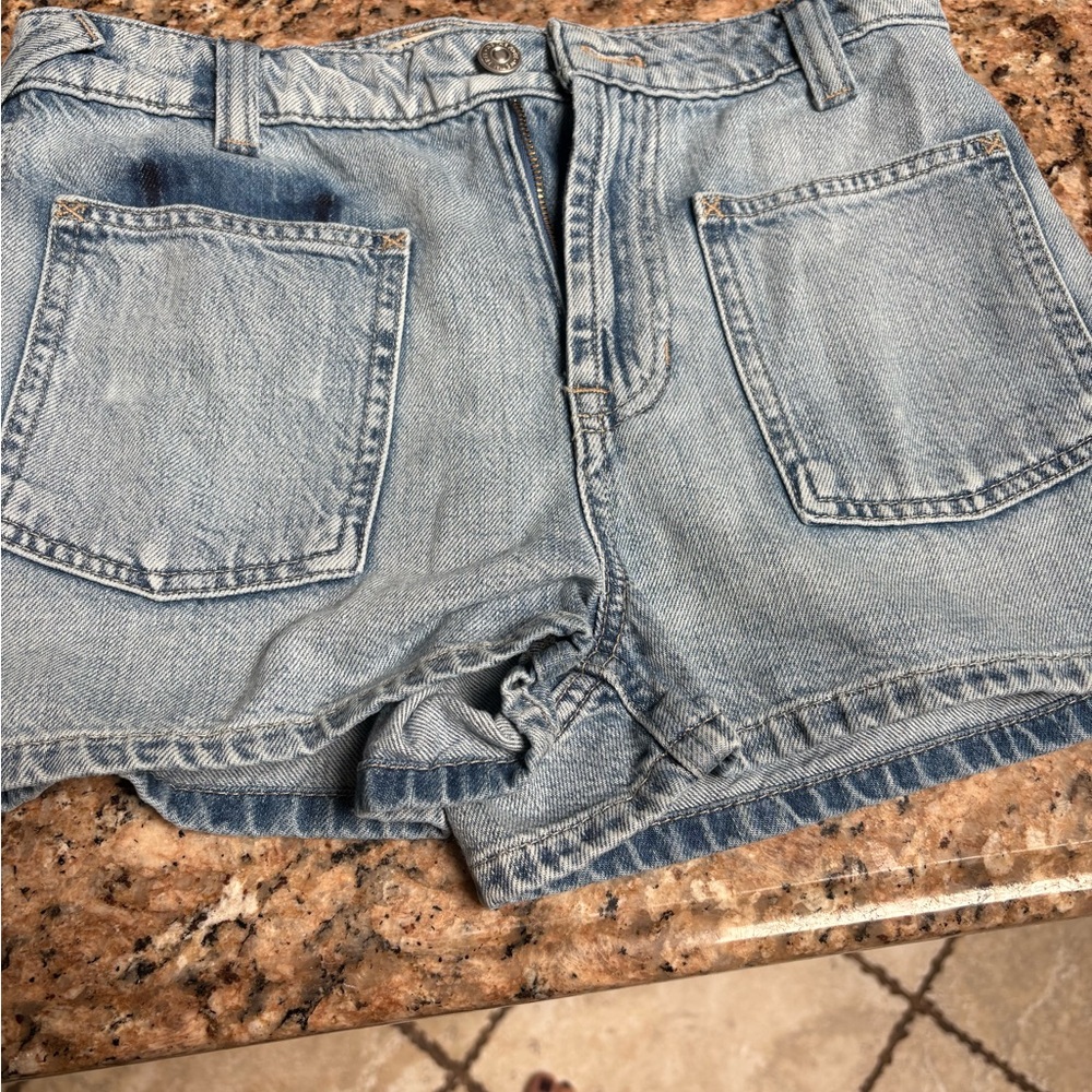 Free People Light Blue Jean Shorts